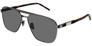 NEW GUCCI men's gg1164s aviator sunglasses in gunmetal  - grey